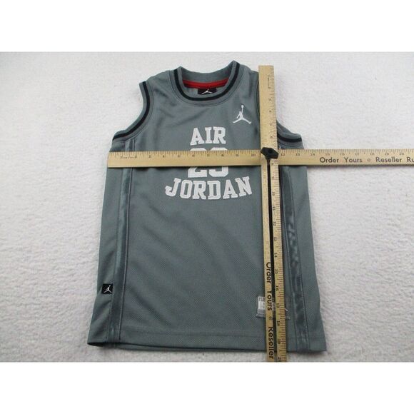Michael Jordan Jersey Kids Large L Age 6-7 Gray Fly Since 1982 - Picture 4 of 7